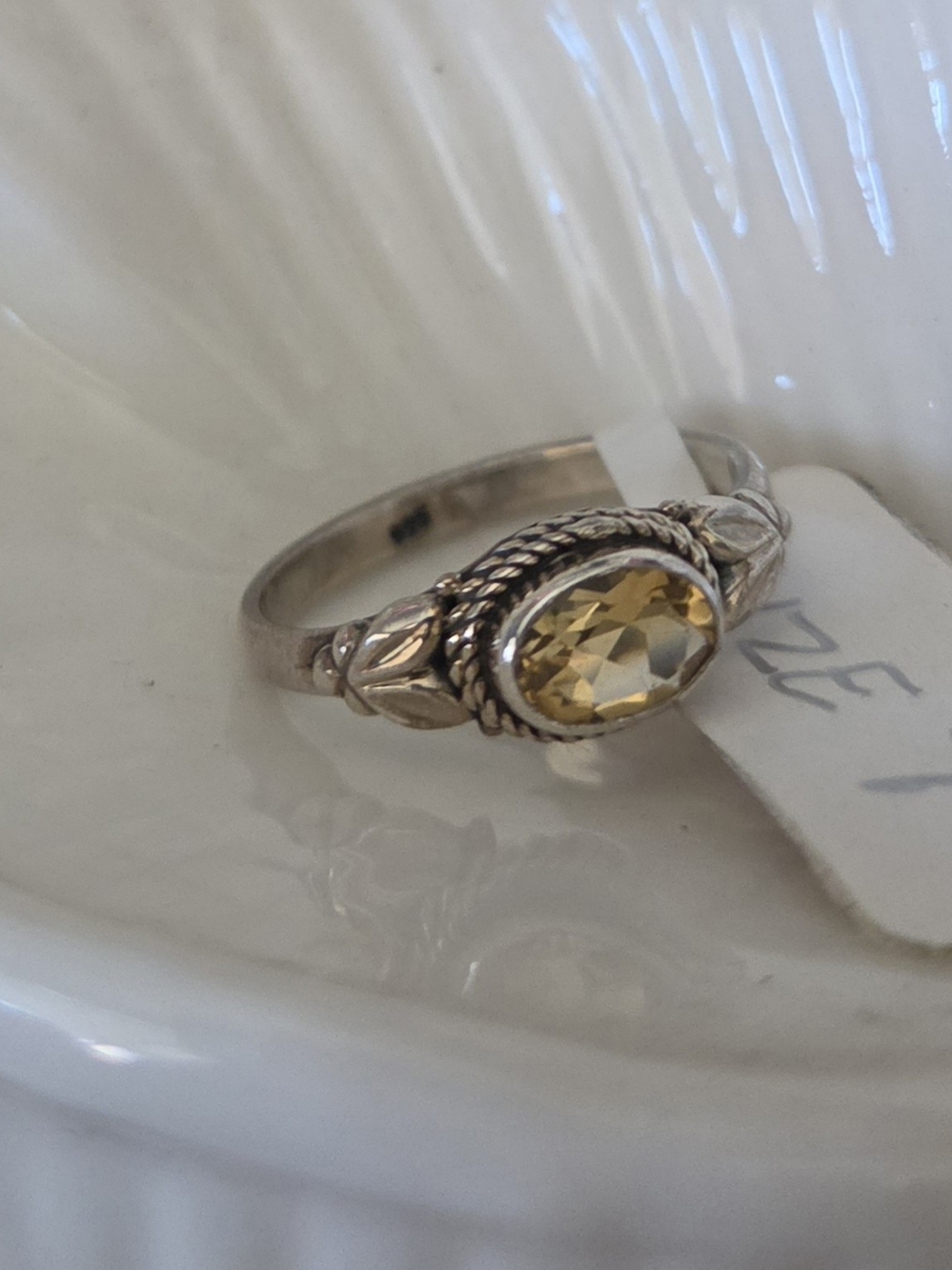 925 Sterling Silver Citrine Ring –Citrine Gemstone